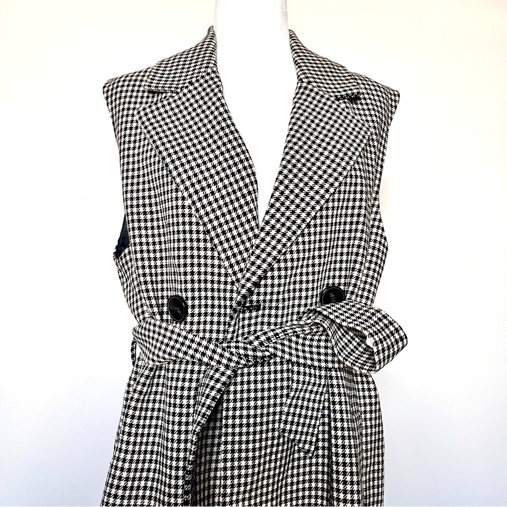 Checkered midi vest